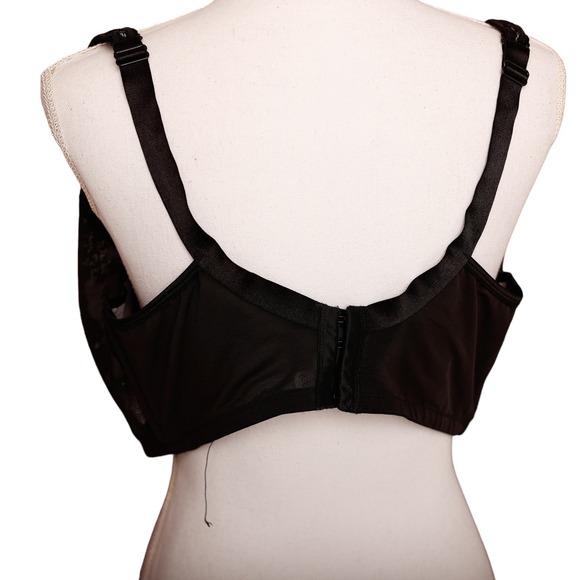 CACIQUE black lace bra 42G lightly lined full coverage plus size - Picture 5 of 6